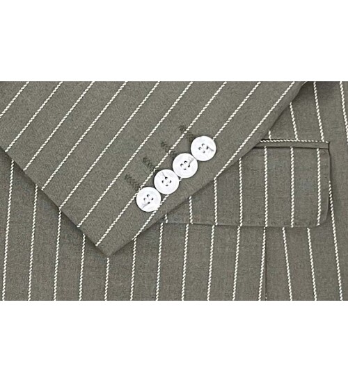 SUIT SARTORIA ÇİZGİLİ YEŞİL CEKET 4556