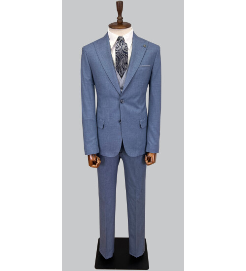 SUIT SARTORIA MAVİ ÇİFT YÖNLÜ YELEKLİ TAKIM ELBİSE 2917
