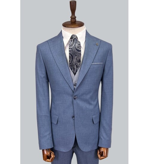 SUIT SARTORIA MAVİ ÇİFT YÖNLÜ YELEKLİ TAKIM ELBİSE 2917