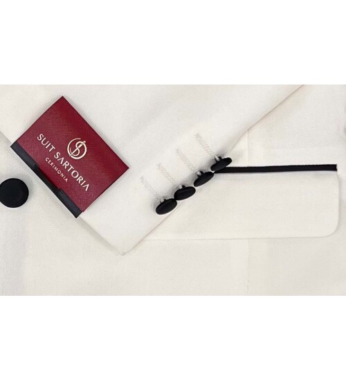 SUIT SARTORIA BEYAZ SİVRİ YAKA DAMATLIK 5654