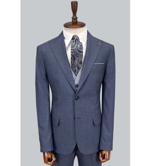 SUIT SARTORIA MAVİ ÇİFT YÖNLÜ YELEKLİ TAKIM ELBİSE 2917