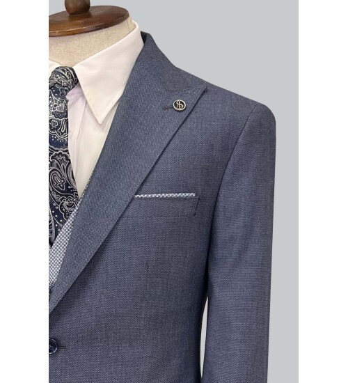 SUIT SARTORIA MAVİ ÇİFT YÖNLÜ YELEKLİ TAKIM ELBİSE 2917