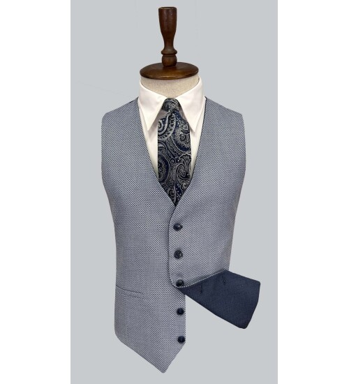 SUIT SARTORIA MAVİ ÇİFT YÖNLÜ YELEKLİ TAKIM ELBİSE 2917