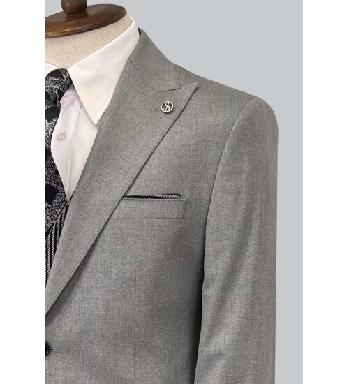 SUIT SARTORIA AÇIK GRİ ÇİFT YÖNLÜ YELEKLİ TAKIM ELBİSE 2917