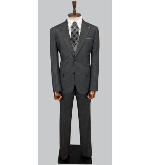 SUIT SARTORIA KOYU GRİ ÇİFT YÖNLÜ YELEKLİ TAKIM ELBİSE 2917
