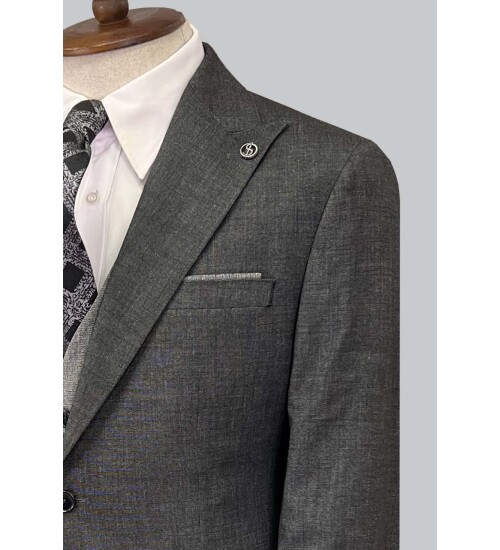 SUIT SARTORIA KOYU GRİ ÇİFT YÖNLÜ YELEKLİ TAKIM ELBİSE 2917