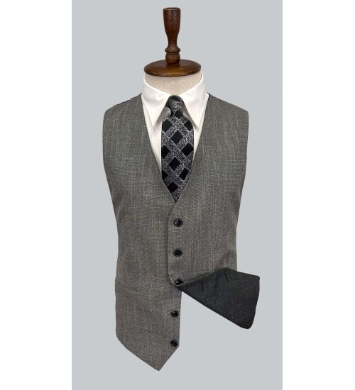 SUIT SARTORIA KOYU GRİ ÇİFT YÖNLÜ YELEKLİ TAKIM ELBİSE 2917