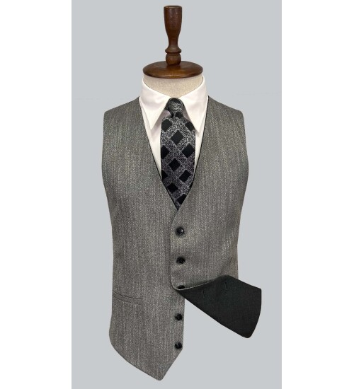 SUIT SARTORIA KOYU GRİ ÇİFT YÖNLÜ YELEKLİ TAKIM ELBİSE 2917