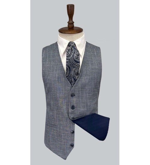 SUIT SARTORIA LACİVERT ÇİFT YÖNLÜ YELEKLİ TAKIM ELBİSE 2917