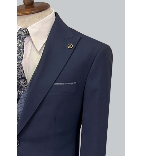 SUIT SARTORIA LACİVERT ÇİFT YÖNLÜ YELEKLİ TAKIM ELBİSE 2917