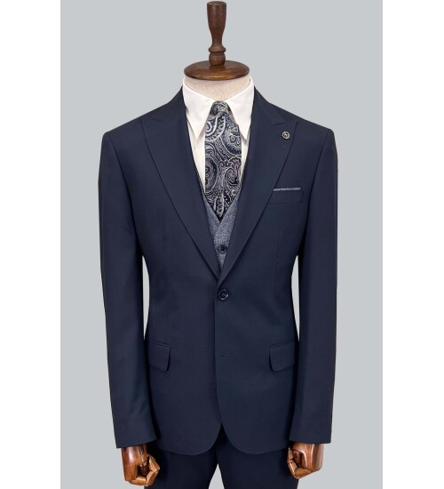 SUIT SARTORIA LACİVERT ÇİFT YÖNLÜ YELEKLİ TAKIM ELBİSE 2917
