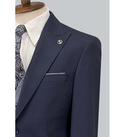 SUIT SARTORIA LACİVERT ÇİFT YÖNLÜ YELEKLİ TAKIM ELBİSE 2917