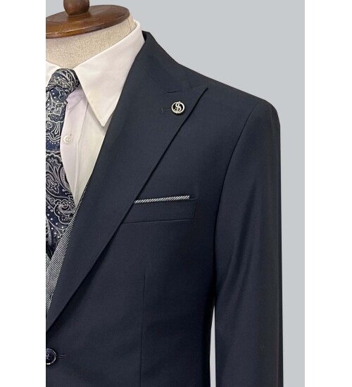 SUIT SARTORIA LACİVERT ÇİFT YÖNLÜ YELEKLİ TAKIM ELBİSE 2917