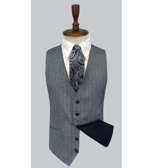 SUIT SARTORIA LACİVERT ÇİFT YÖNLÜ YELEKLİ TAKIM ELBİSE 2917