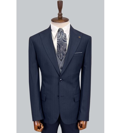 SUIT SARTORIA LACİVERT ÇİFT YÖNLÜ YELEKLİ TAKIM ELBİSE 2917