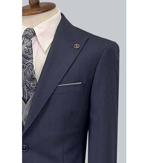 SUIT SARTORIA LACİVERT ÇİFT YÖNLÜ YELEKLİ TAKIM ELBİSE 2917