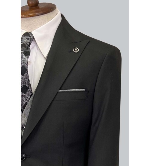 SUIT SARTORIA SİYAH ÇİFT YÖNLÜ YELEKLİ TAKIM ELBİSE 2917
