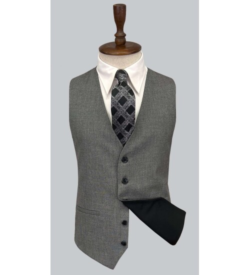 SUIT SARTORIA SİYAH ÇİFT YÖNLÜ YELEKLİ TAKIM ELBİSE 2917