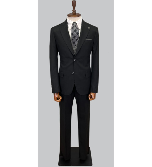 SUIT SARTORIA SİYAH ÇİFT YÖNLÜ YELEKLİ TAKIM ELBİSE 2917