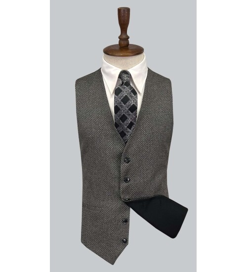 SUIT SARTORIA SİYAH ÇİFT YÖNLÜ YELEKLİ TAKIM ELBİSE 2917