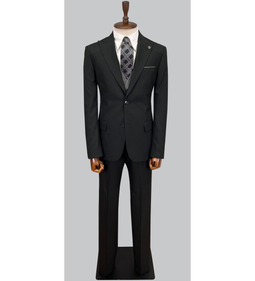SUIT SARTORIA SİYAH ÇİFT YÖNLÜ YELEKLİ TAKIM ELBİSE 2917
