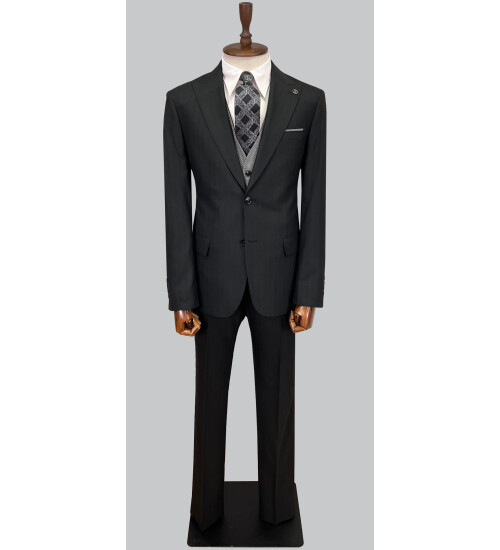 SUIT SARTORIA SİYAH ÇİFT YÖNLÜ YELEKLİ TAKIM ELBİSE 2917