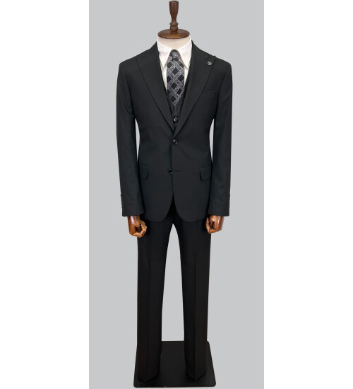 SUIT SARTORIA SİYAH ÇİFT YÖNLÜ YELEKLİ TAKIM ELBİSE 2917