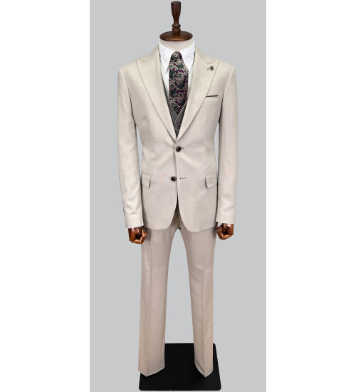 SUIT SARTORIA BEJ ÇİFT YÖNLÜ YELEKLİ TAKIM 2916