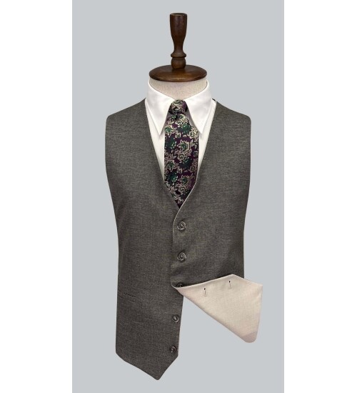 SUIT SARTORIA BEJ ÇİFT YÖNLÜ YELEKLİ TAKIM 2916