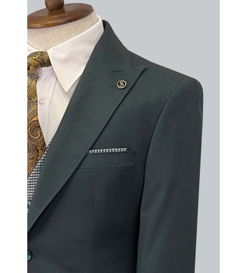 SUIT SARTORIA YEŞİL ÇİFT YÖNLÜ YELEKLİ TAKIM 2916
