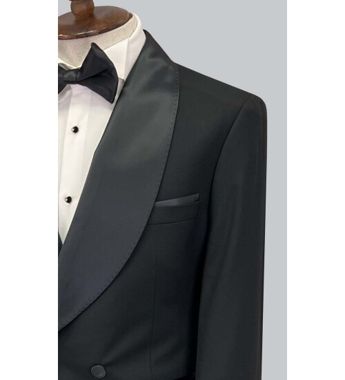 SUIT SARTORIA SİYAH KRUVAZE DAMATLIK 5650