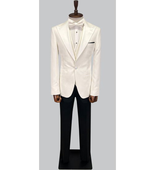 SUIT SARTORIA SİVRİ YAKA BEYAZ DAMATLIK 5647
