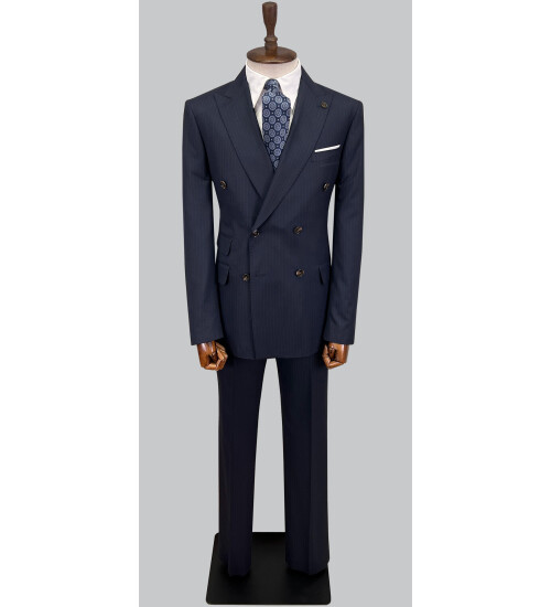 SUIT SARTORIA ÇİZGİLİ LACİVERT KRUVAZE TAKIM ELBİSE 2894