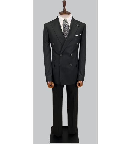 SUIT SARTORIA ÇİZGİLİ SİYAH KRUVAZE TAKIM ELBİSE 2894
