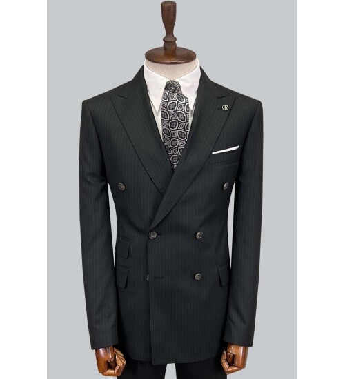 SUIT SARTORIA ÇİZGİLİ SİYAH KRUVAZE TAKIM ELBİSE 2894