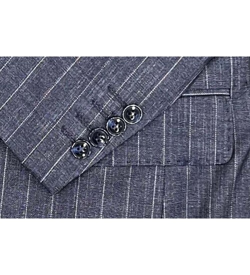 SUIT SARTORIA ÇİZGİLİ MAVİ KRUVAZE TAKIM ELBİSE 2894