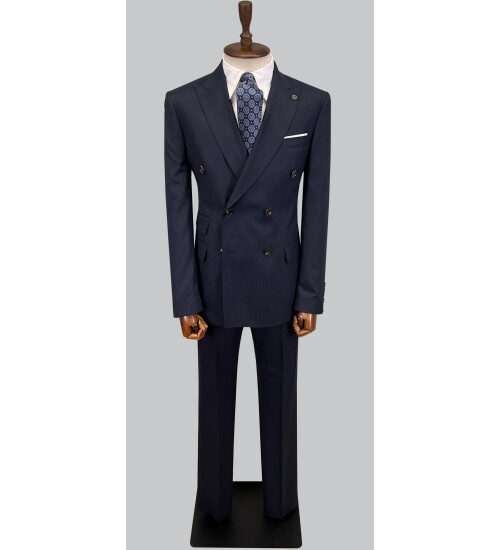 SUIT SARTORIA ÇİZGİLİ LACİVERT KRUVAZE TAKIM ELBİSE 2894