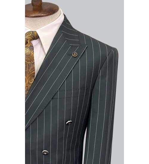 SUIT SARTORIA GREEN DOUBLE BREASTED SUIT 2884