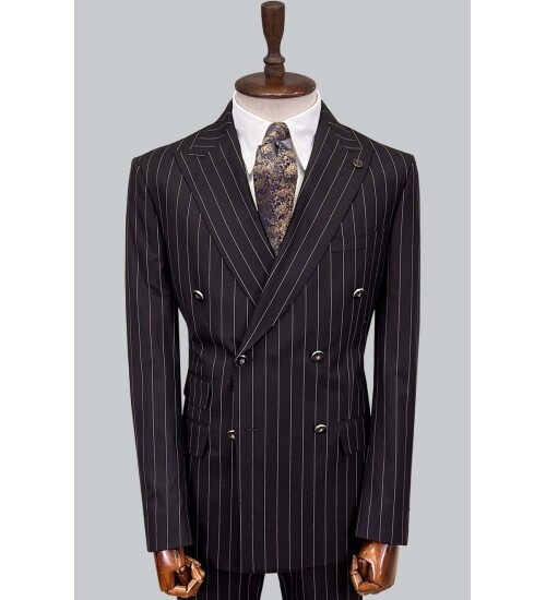 SUIT SARTORIA BORDO ÇİZGİLİ KRUVAZE TAKIM 2884