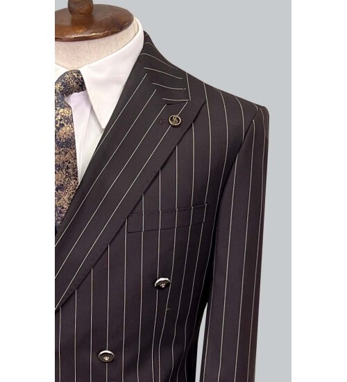 SUIT SARTORIA BORDO ÇİZGİLİ KRUVAZE TAKIM 2884
