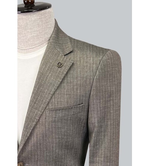 SUIT SARTORIA LINEN BROWN JACKET 4372