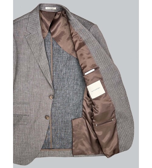 SUIT SARTORIA LINEN BROWN JACKET 4372