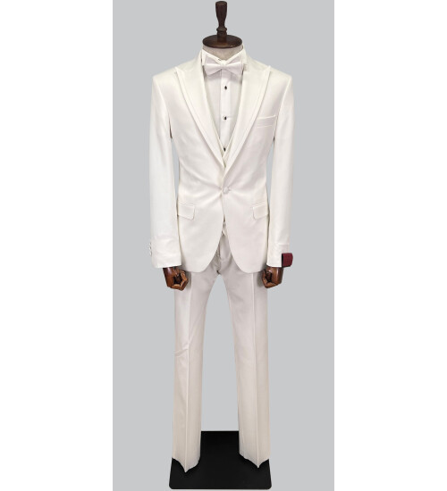 SUIT SARTORIA WHITE REMOVABLE LAPEL TUXEDO 5641