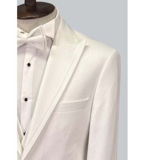 SUIT SARTORIA WHITE REMOVABLE LAPEL TUXEDO 5641
