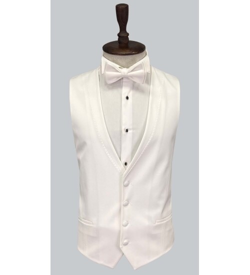 SUIT SARTORIA WHITE REMOVABLE LAPEL TUXEDO 5641