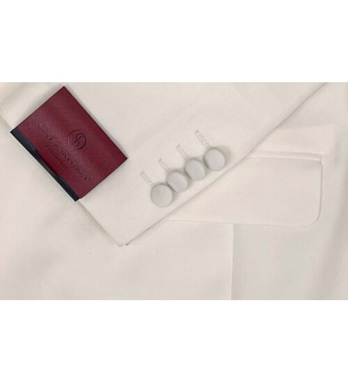 SUIT SARTORIA WHITE REMOVABLE LAPEL TUXEDO 5641