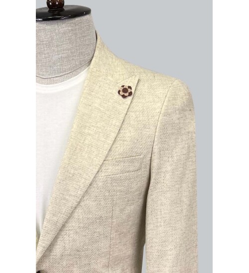 SUIT SARTORIA LINEN BEIGE JACKET 4409