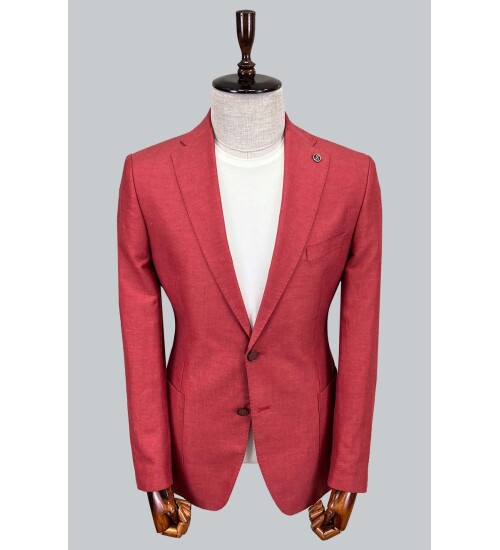 SUIT SARTORIA KETEN BORDO CEKET 4355