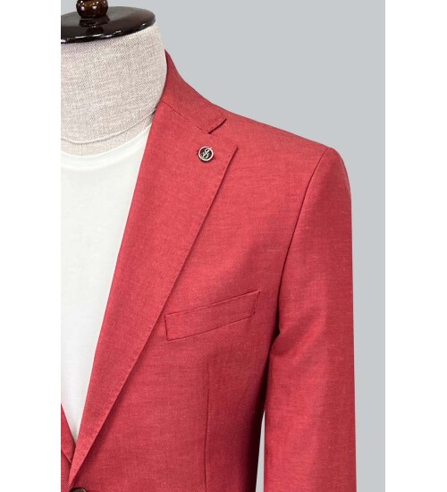 SUIT SARTORIA KETEN BORDO CEKET 4355
