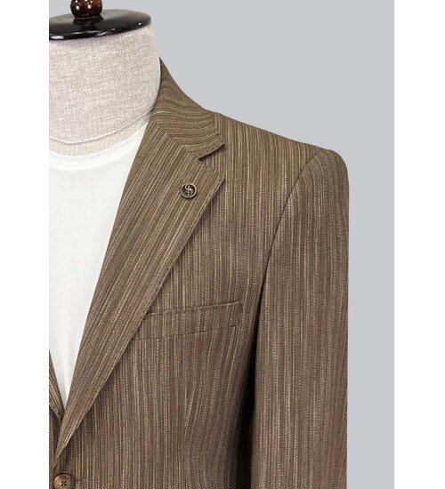 SUIT SARTORIA LINEN BROWN JACKET 4372